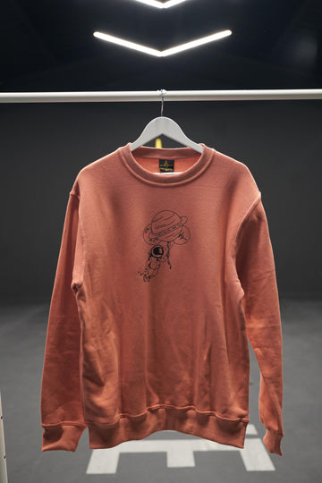 RA LIMITED EDIT003 | CORAL CREWNECK | SPACE DUDE; HIGH ON ROPE